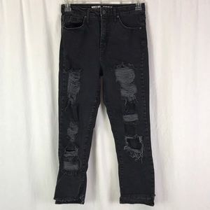 Mossimo high rise distressed Mom jeans